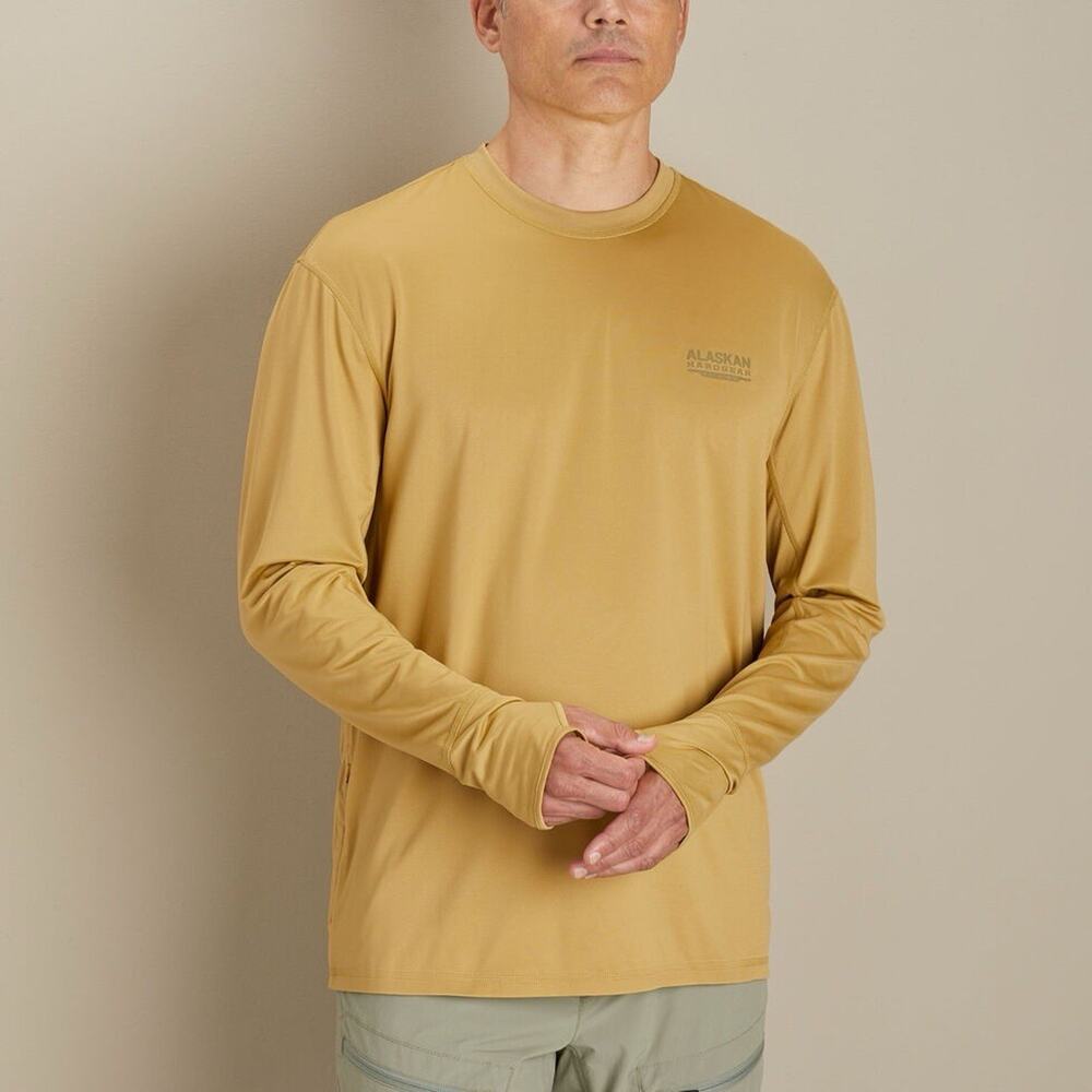 Alaskan Hardgear U.P. Stream Shirt Standard Fit Long Sleeve Yellow Fish Mens XL